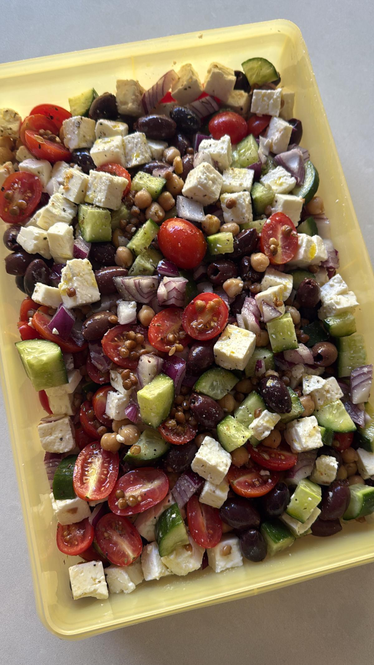 Greek Salad with Legumes