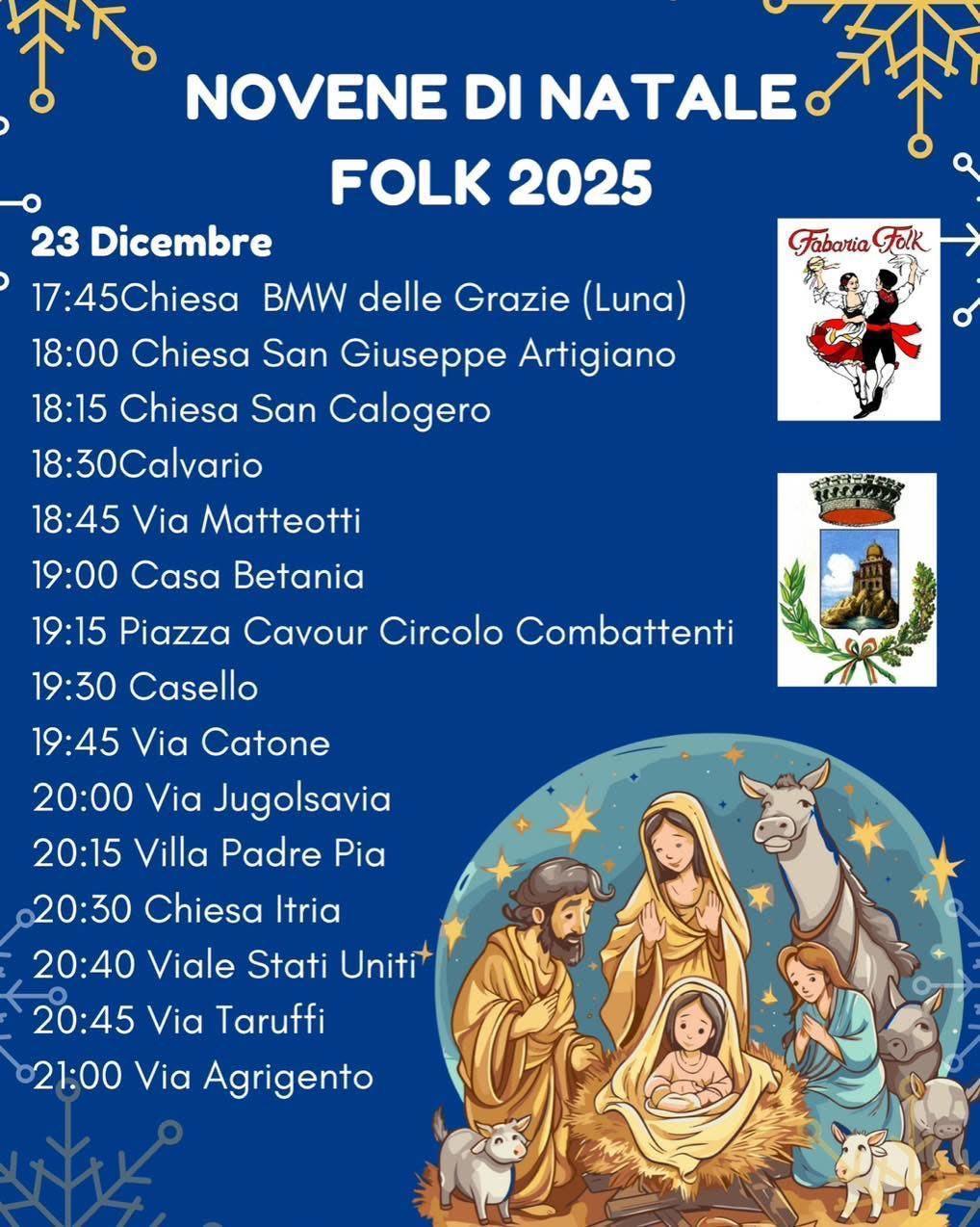 Novene di Natale Folk 2025 (dalle ore 17.45)