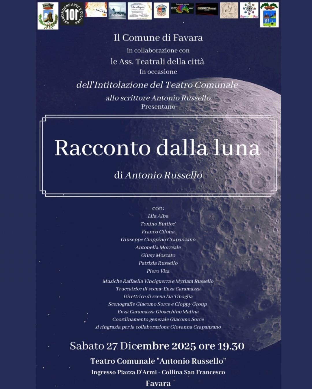 "Racconto dalla Luna" di Antonio Russello (inizio ore 19.30)