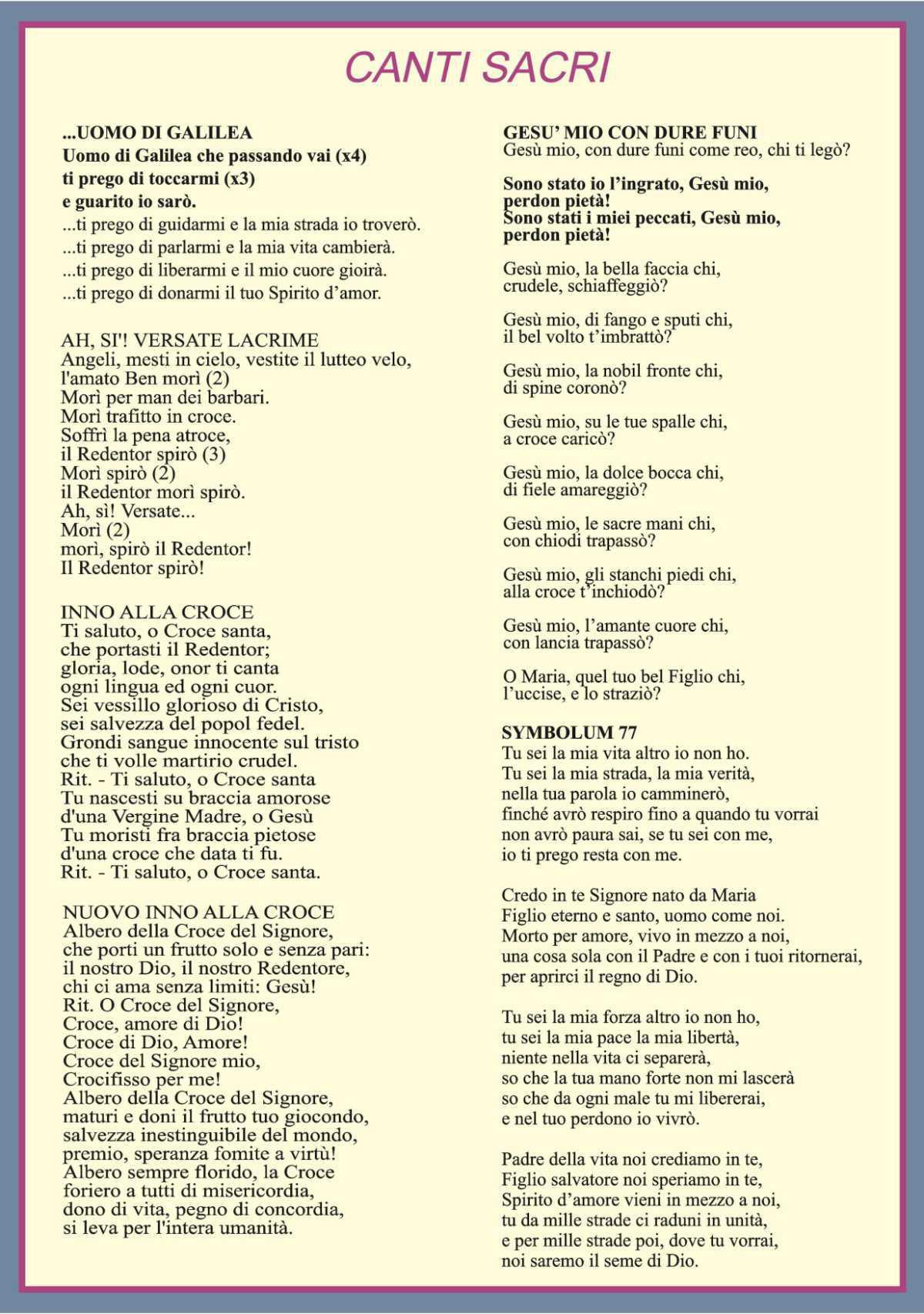 AL CALVARIO: Riflessione di Don Ignazio Puccio ed esposizione del Cristo sulla Croce (inizio ore 13.00)