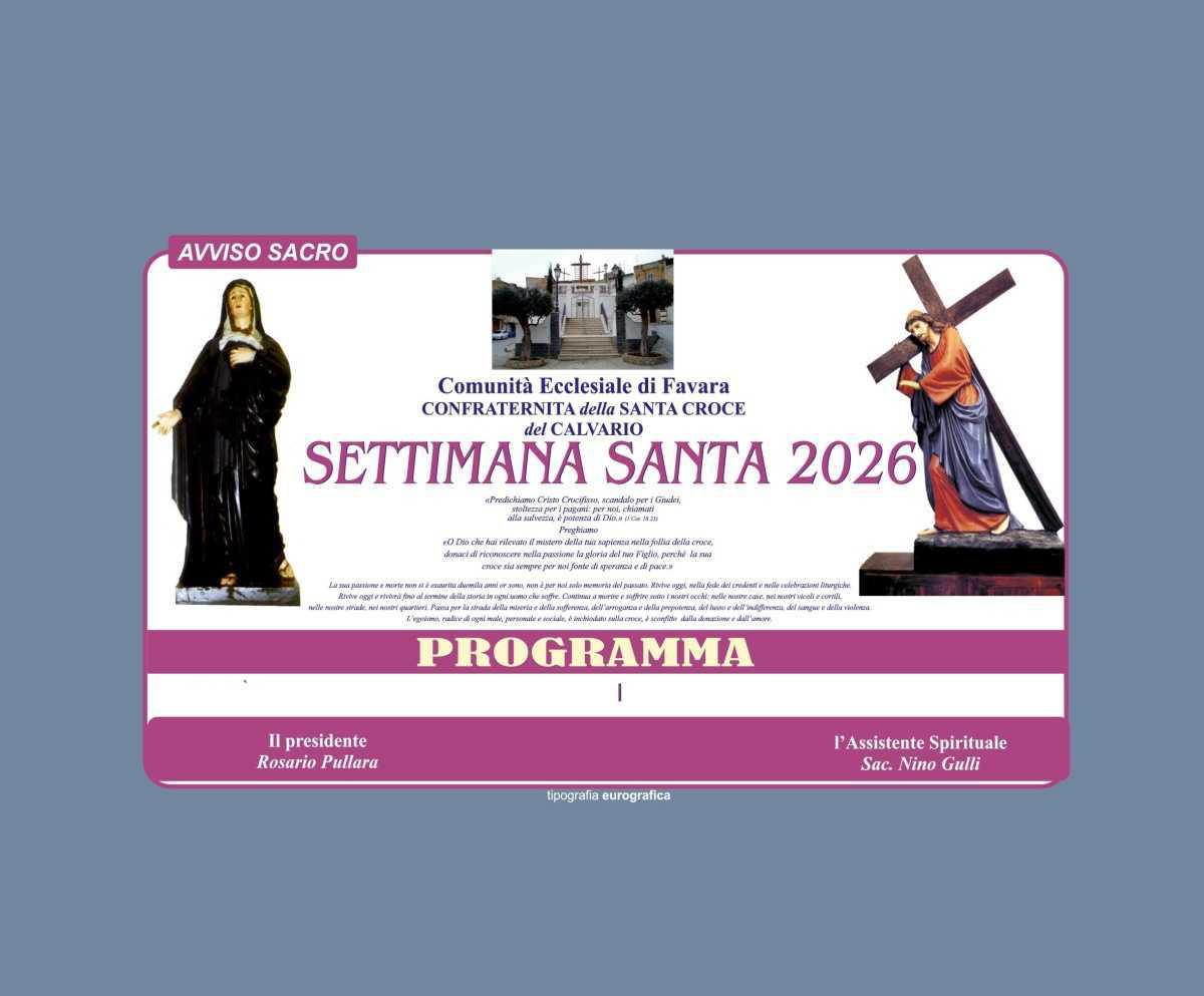 Processione dell'Urna, dalla Piazza Cavour al Calvario (inizio ore 20.30)