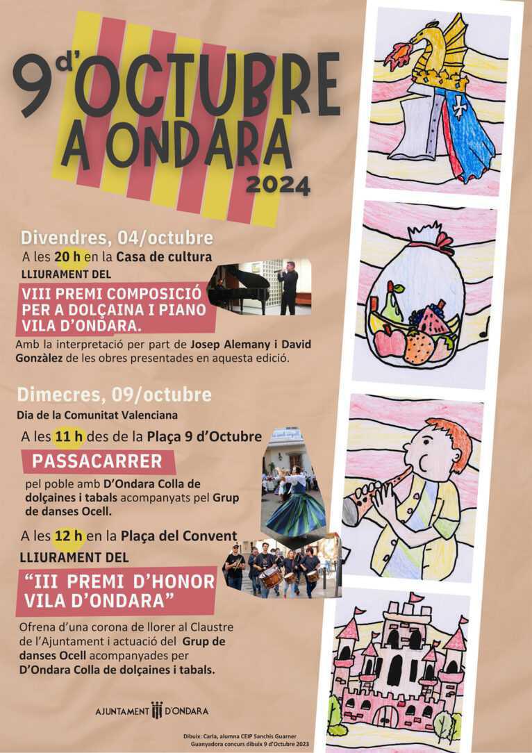 Así es el programa completo del 9 d’Octubre en Ondara Así es el programa completo del 9 d’Octubre en Ondara