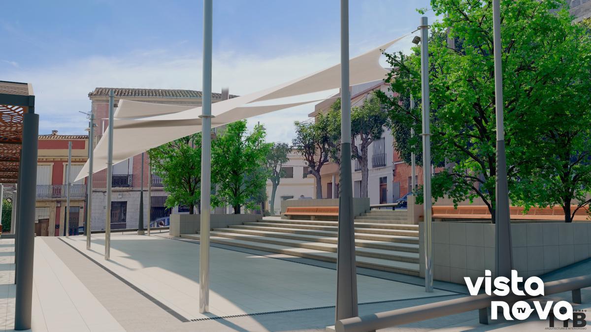 La nueva plaza Major de Ondara contará con más zonas de sombra La nueva plaza Major de Ondara contará con más zonas de sombra
