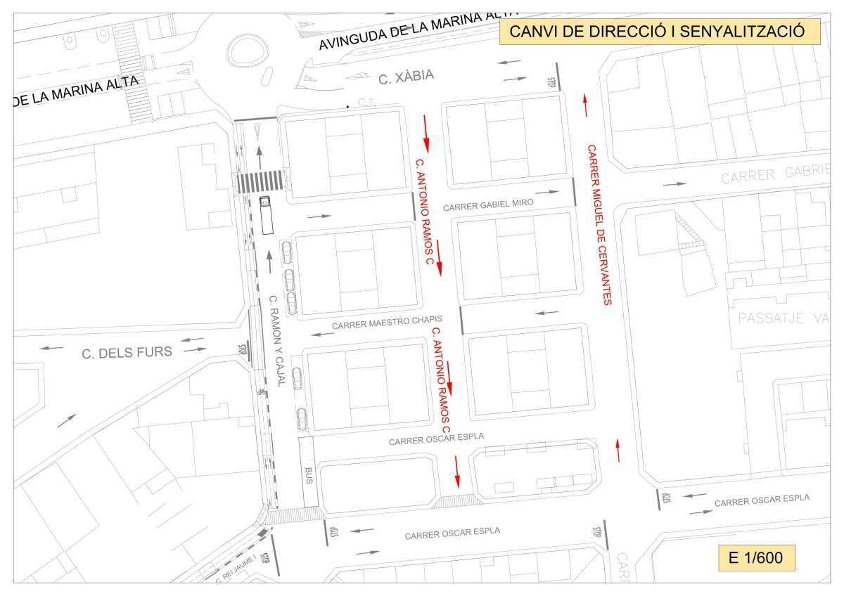 Cambio en el sentido circulatorio de varias calles de Ondara para mejorar el tráfico viario Cambio en el sentido circulatorio de varias calles de Ondara para mejorar el tráfico viario
