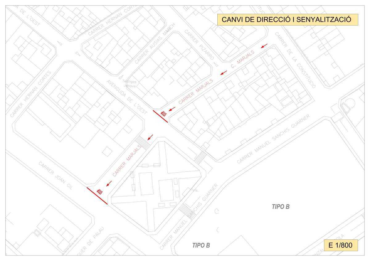 Cambio en el sentido circulatorio de varias calles de Ondara para mejorar el tráfico viario Cambio en el sentido circulatorio de varias calles de Ondara para mejorar el tráfico viario
