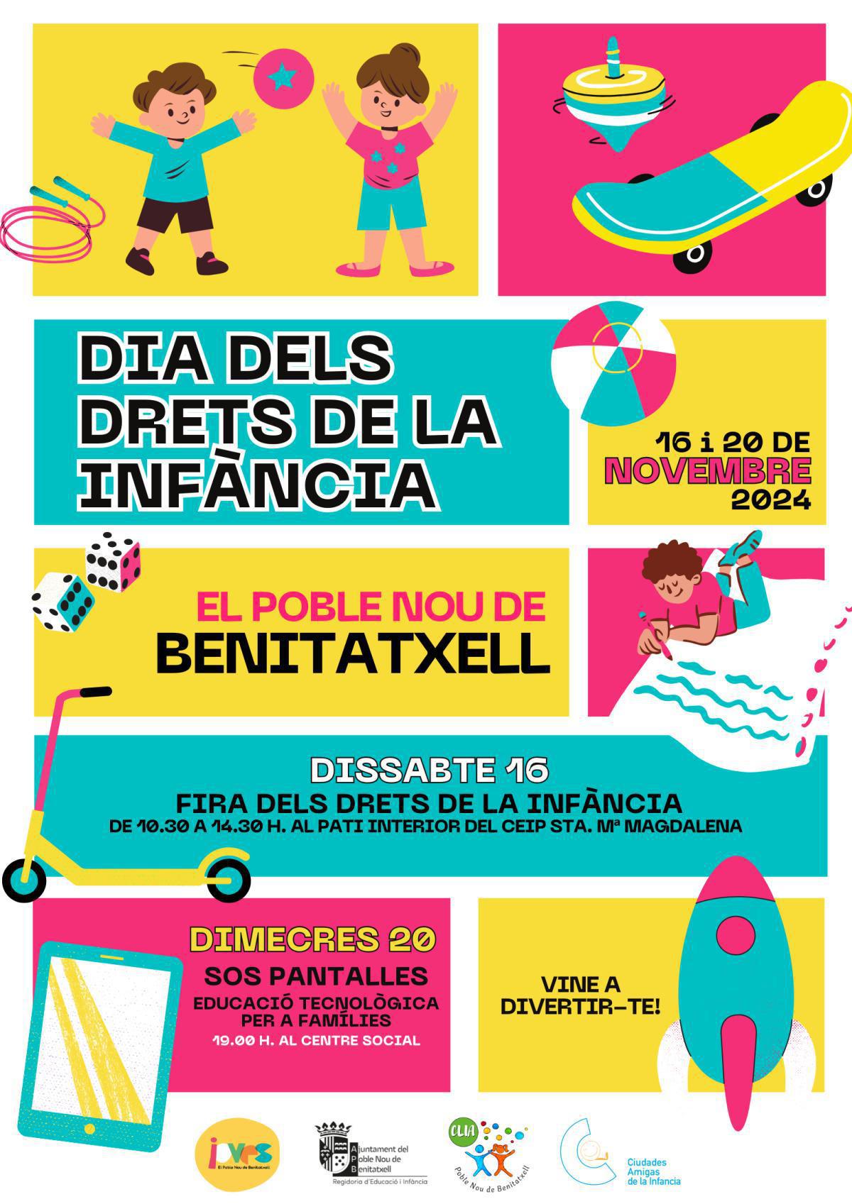 Benitatxell abordará las adicciones a la pantalla en el Día de los Derechos de la Infancia Benitatxell abordará las adicciones a la pantalla en el Día de los Derechos de la Infancia