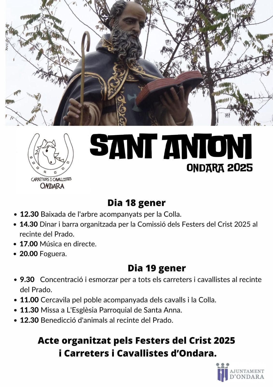 Ondara celebra Sant Antoni con una gran hoguera Ondara celebra Sant Antoni con una gran hoguera