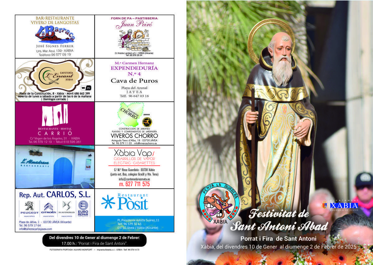 Xàbia vive enero con intensidad festiva, Sant Antoni y Sant Sebastià Xàbia vive enero con intensidad festiva, Sant Antoni y Sant Sebastià