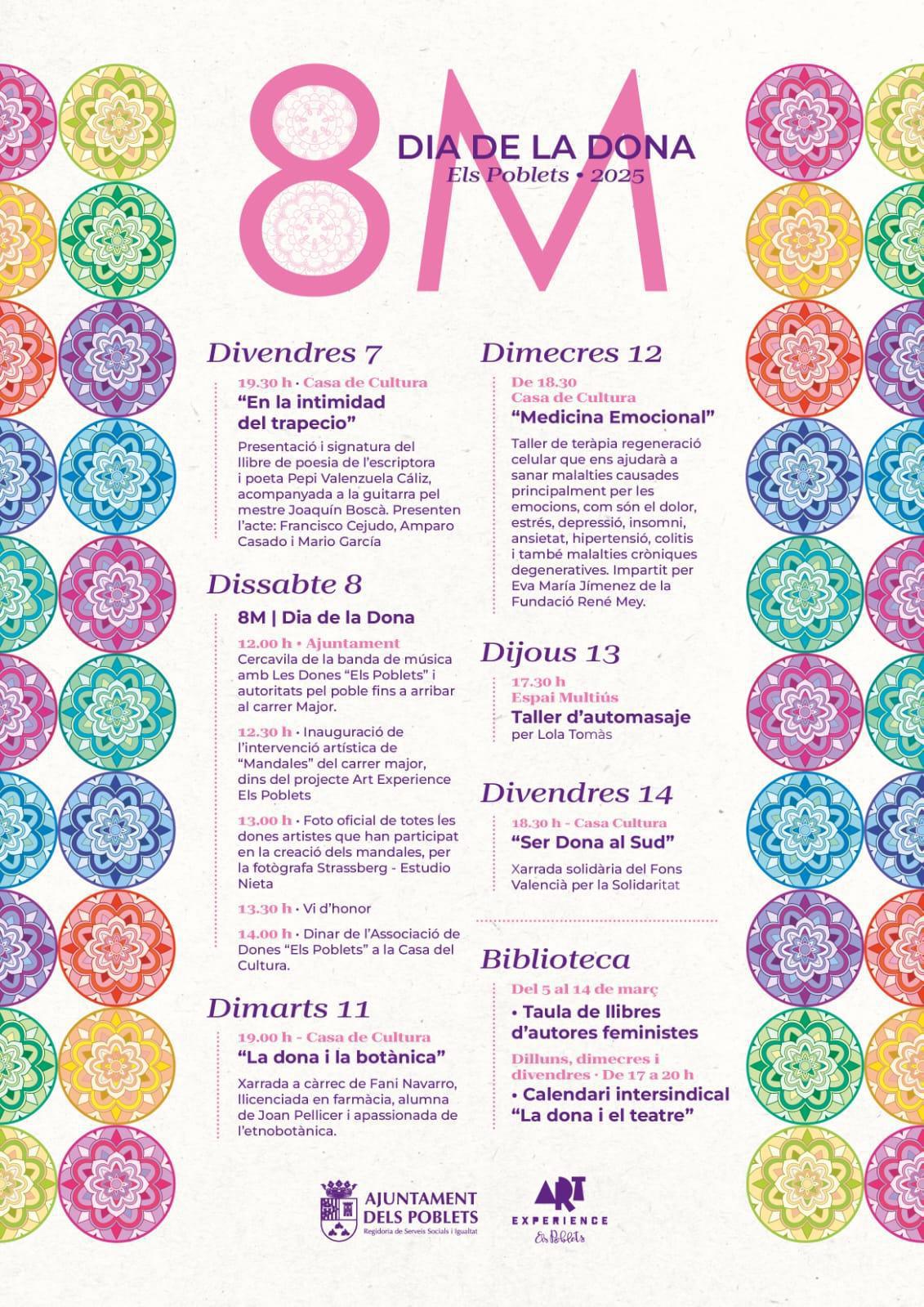 Els Poblets se llena de mandalas para recibir el 8M Els Poblets se llena de mandalas para recibir el 8M