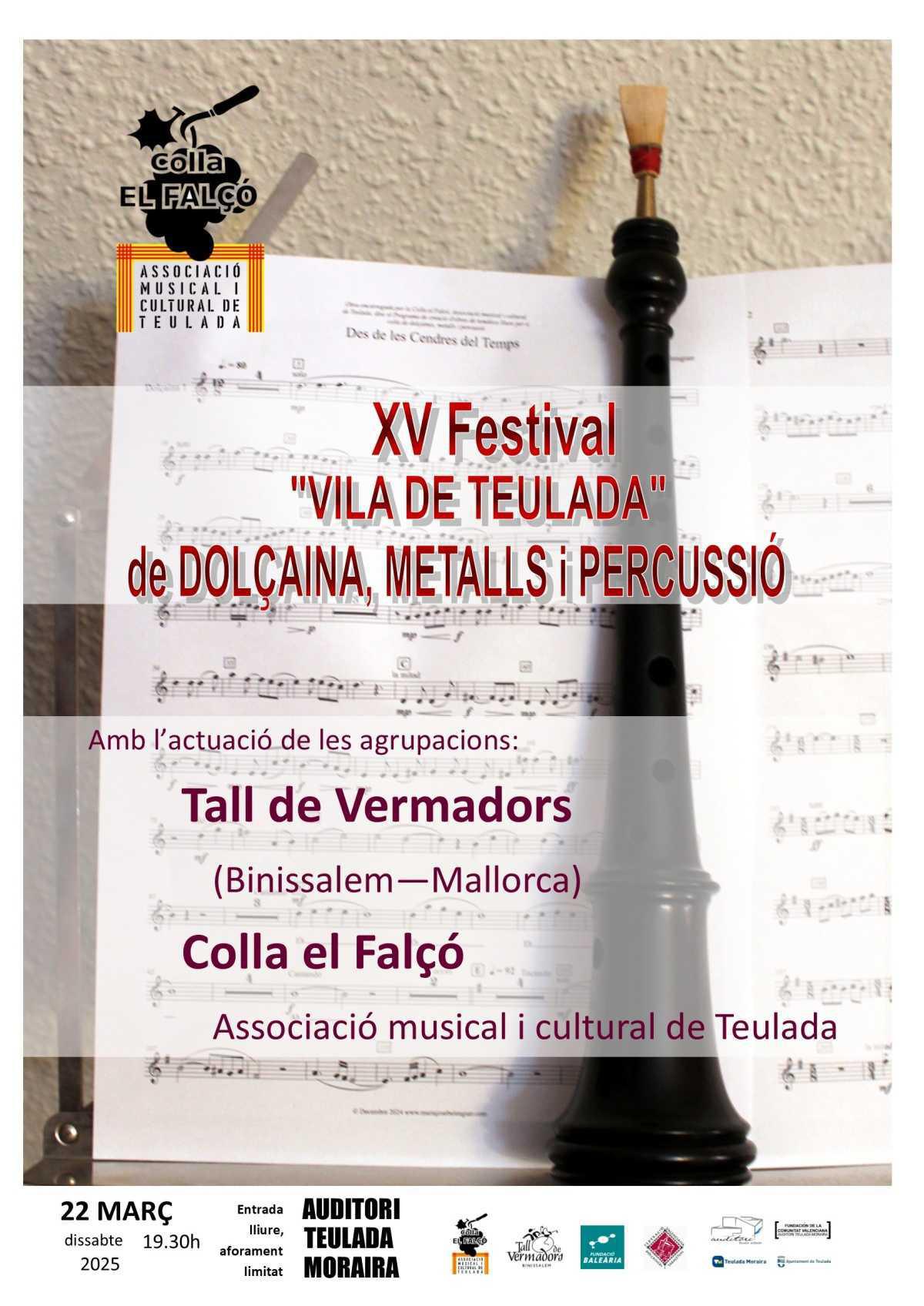 Sábado de Festival Vila de Teulada de dolçaina, metal y percusión 