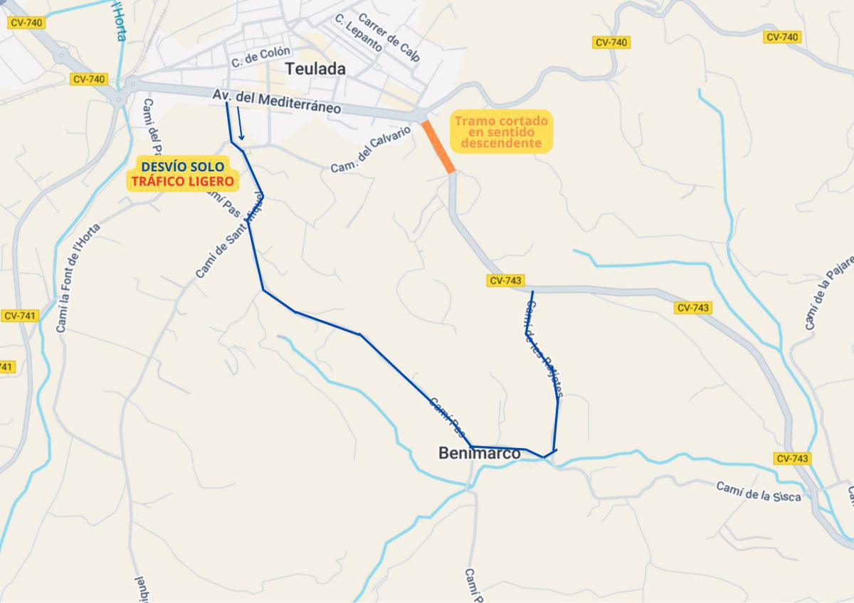 Se inician las obras de ampliación de la carretera Teulada-Moraira