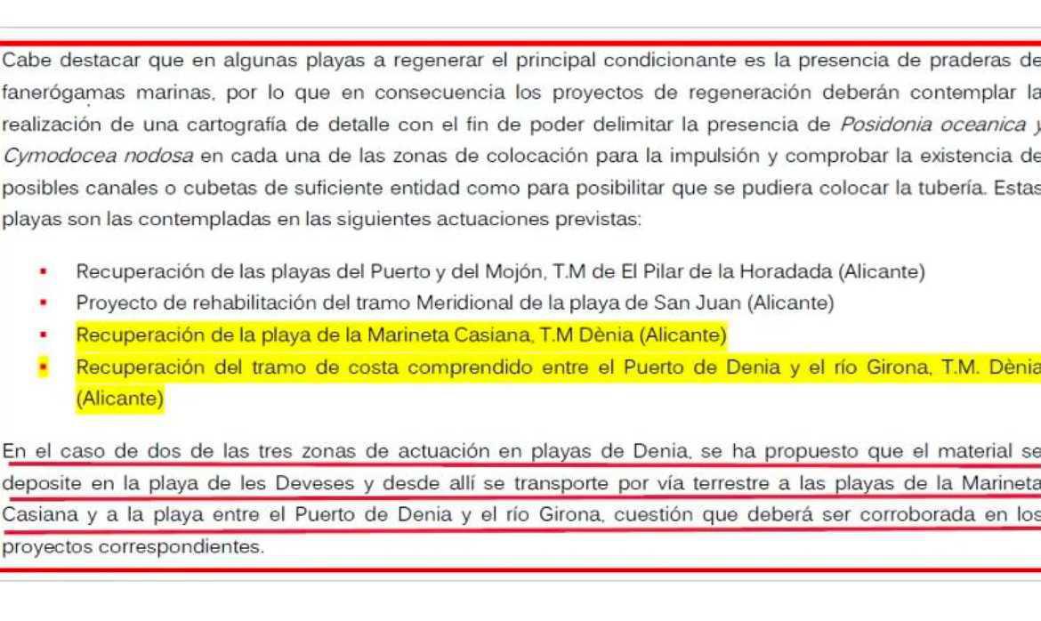 Vecinos de Dénia denuncian “manipulación política” en el bloqueo de la regeneración de las playas: “La solución estaba escrita desde 2022” Vecinos de Dénia denuncian “manipulación política” en el bloqueo de la regeneración de las playas: “La solución estaba escrita desde 2022”