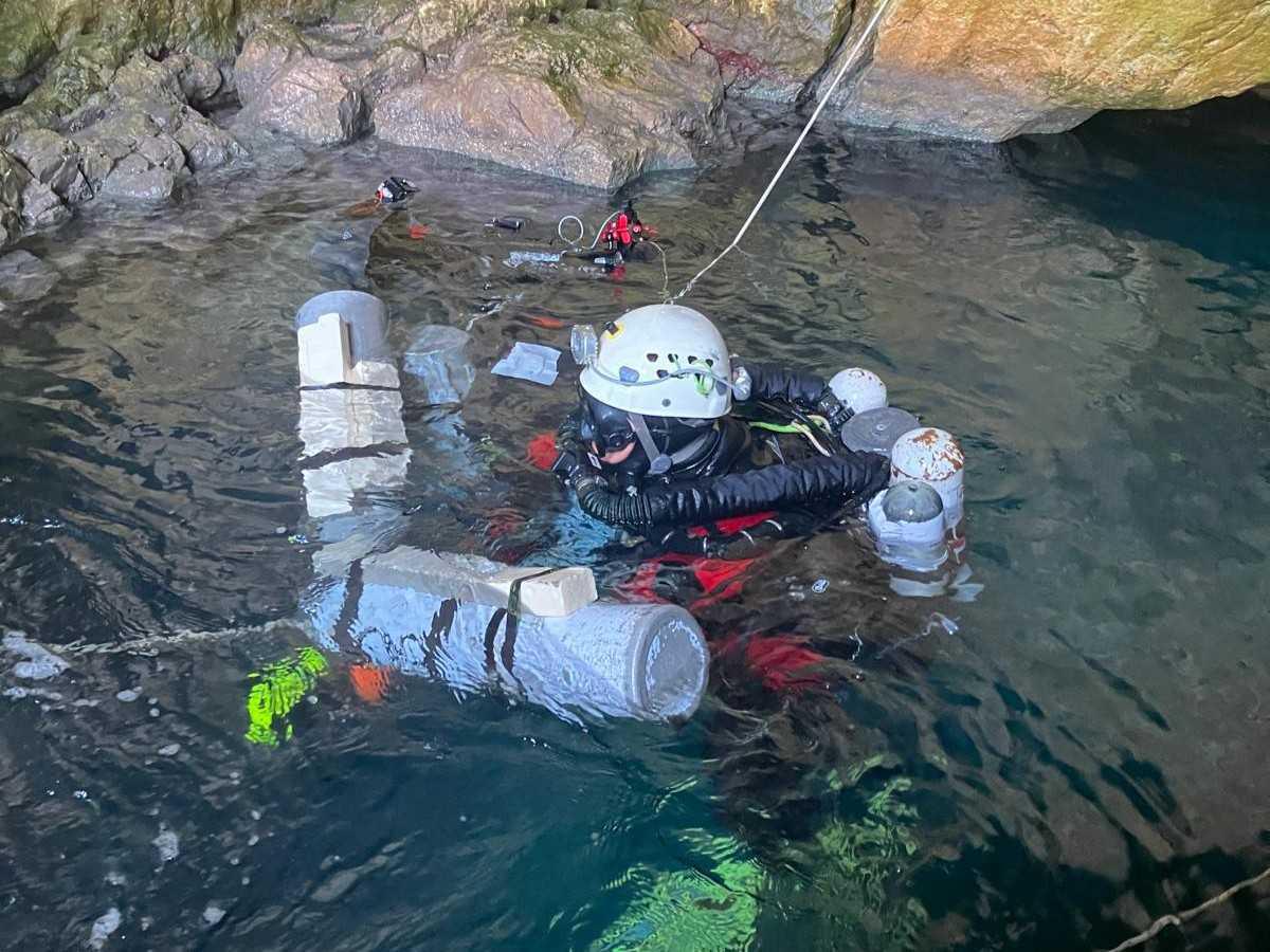 Nuevo hito en la Cova del Moraig: se consigue llegar hasta los 3.000 metros de acuífero Nuevo hito en la Cova del Moraig: se consigue llegar hasta los 3.000 metros de acuífero