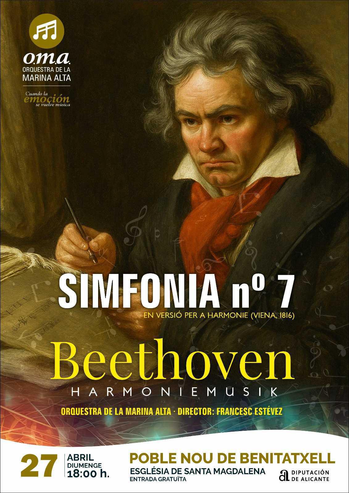 L’OMA estrena a la Primavera Musical de Benitatxell la simfonia nº 7 de Beethoven per a ‘Harmonie’ L’OMA estrena a la Primavera Musical de Benitatxell la simfonia nº 7 de Beethoven per a ‘Harmonie’