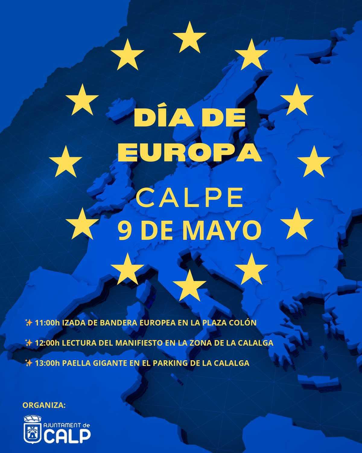 Calp conmemora el Día de Europa con actividades para fomentar la convivencia y el espíritu europeo
