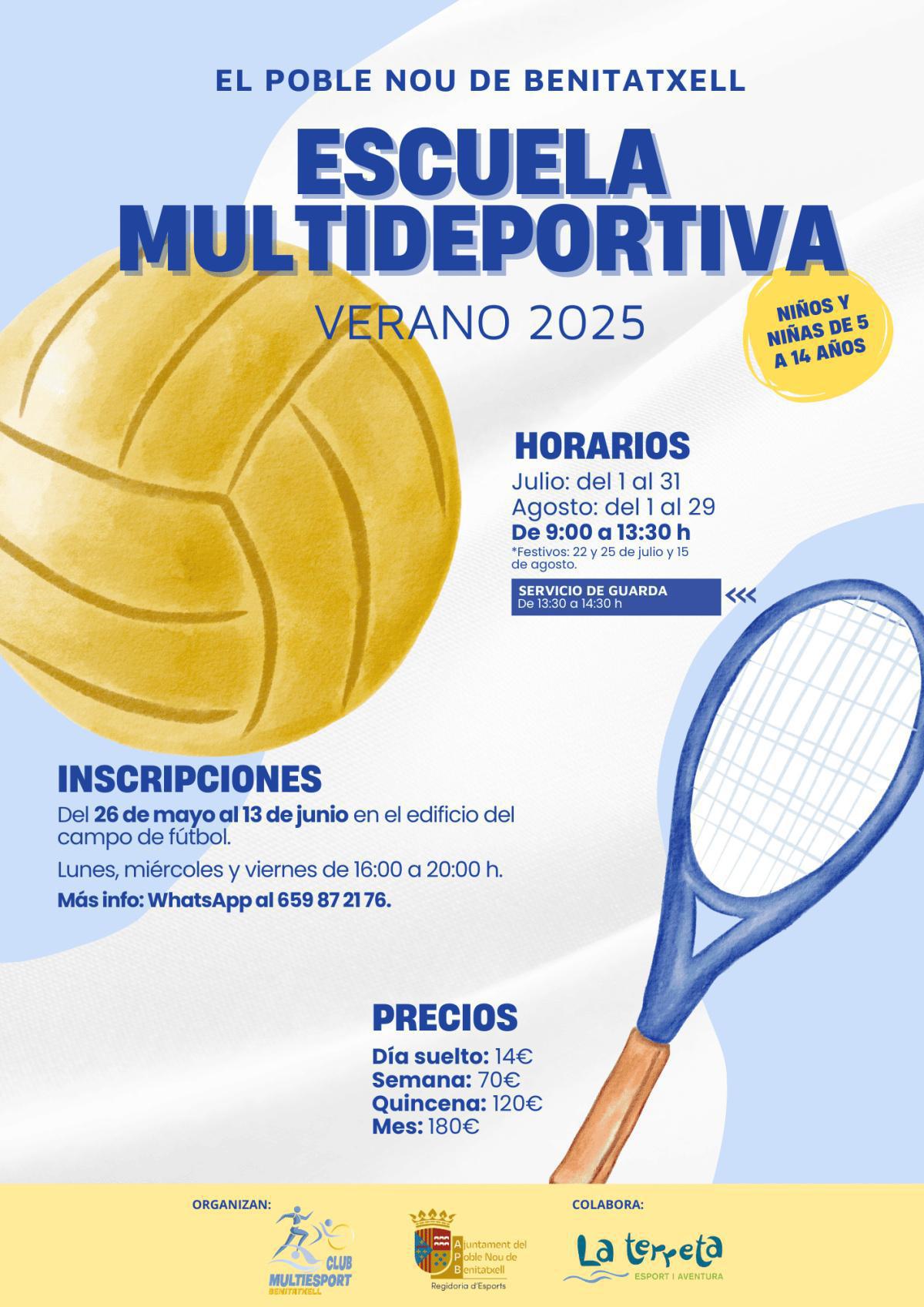 Se abren las inscripciones para las escuelas deportivas de verano de Benitatxell