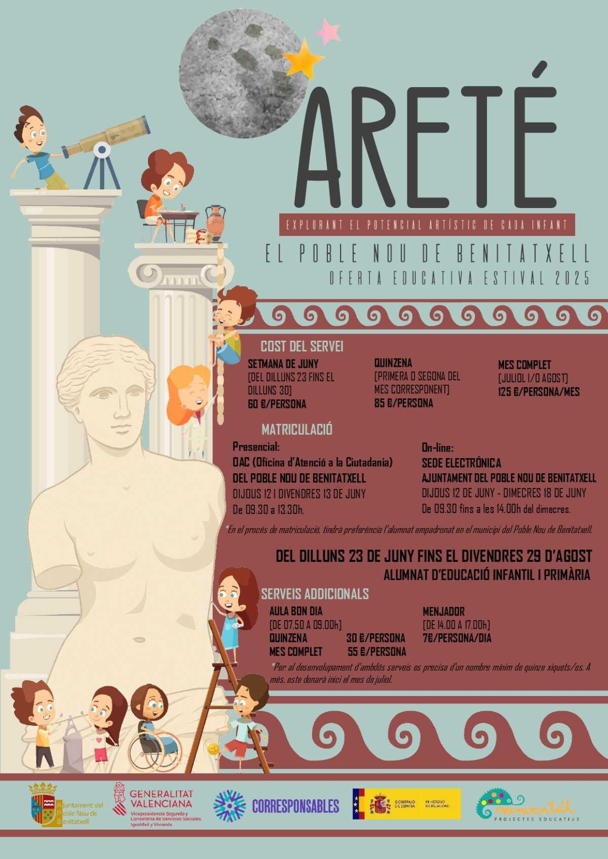 Se abre el periodo de matriculación de la Escoleta d'Estiu de Benitatxell Se abre el periodo de matriculación de la Escoleta d'Estiu de Benitatxell