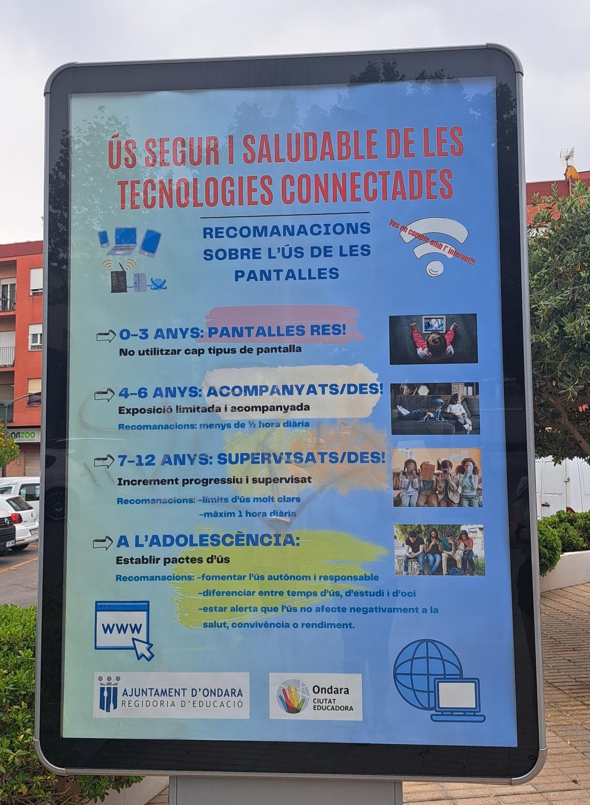 Ondara lança una campanya per l'ús segur de les tecnologies 