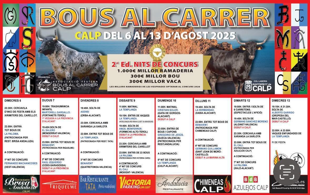 Calp se prepara para vivir sus fiestas patronales en honor a la Virgen de las Nieves