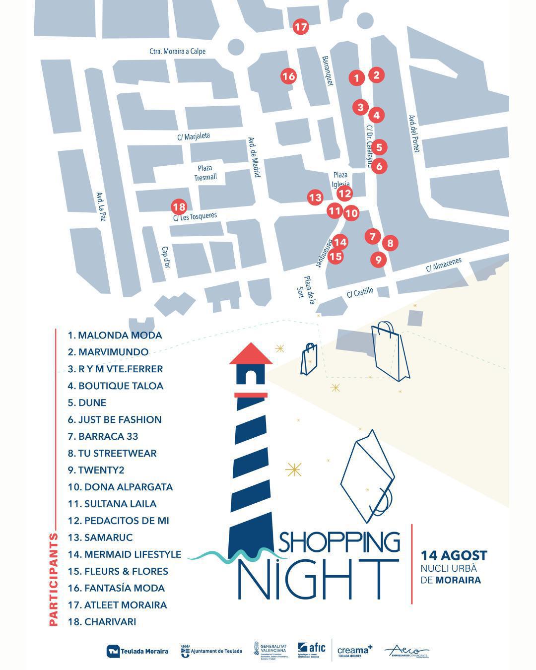 La Shopping Night de Moraira llenará de ambiente sus calles 