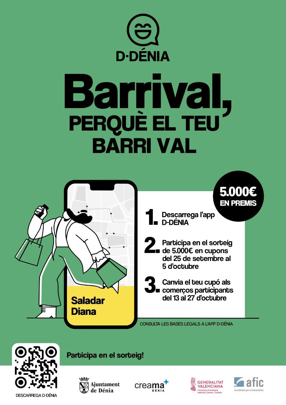 La segona edició de la campanya Barrival per a dinamitzar el comerç local se centra als barris del Saladar i Diana