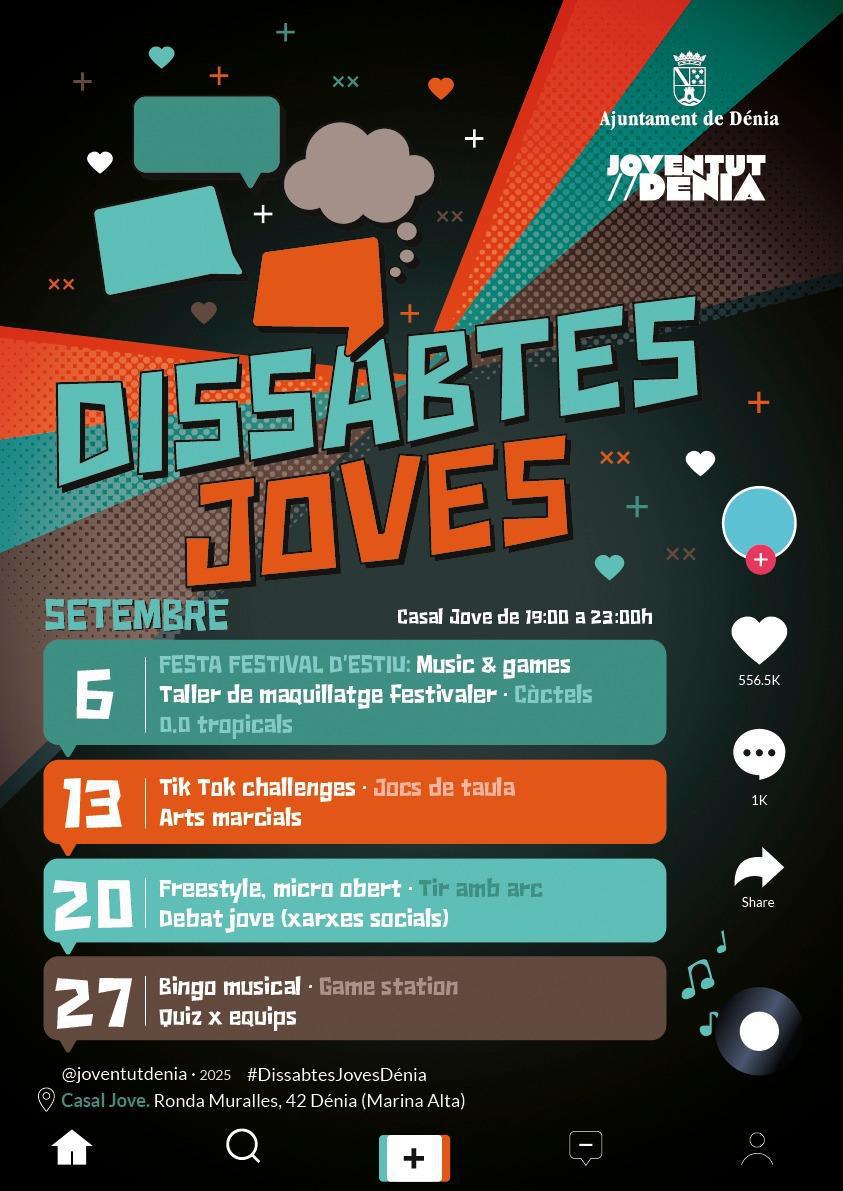 Tornen els programes “Patis Oberts” i “Dissabtes Joves” amb noves propostes d’oci 