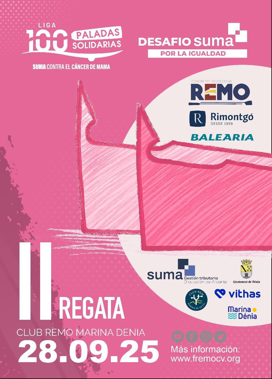 Dénia acogerá la Liga 100 Paladas Solidarias Suma Contra el Cáncer de Mama el 28 de septiembre