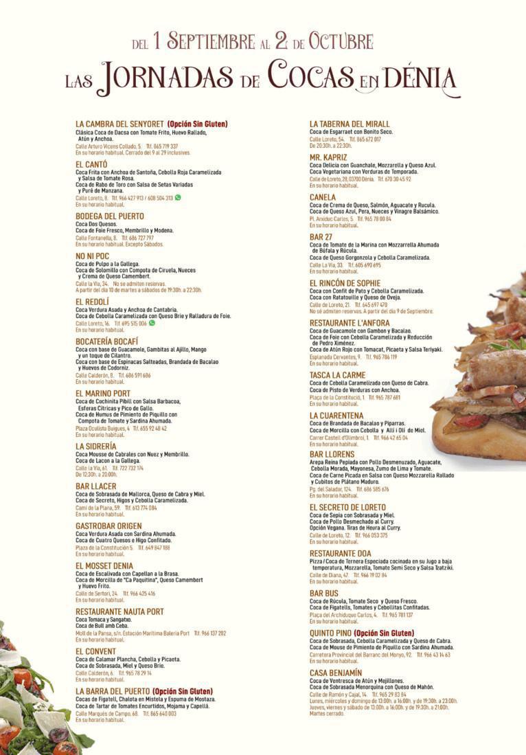 Las Jornadas de las Cocas triunfan en los restaurantes de Dénia Las Jornadas de las Cocas triunfan en los restaurantes de Dénia