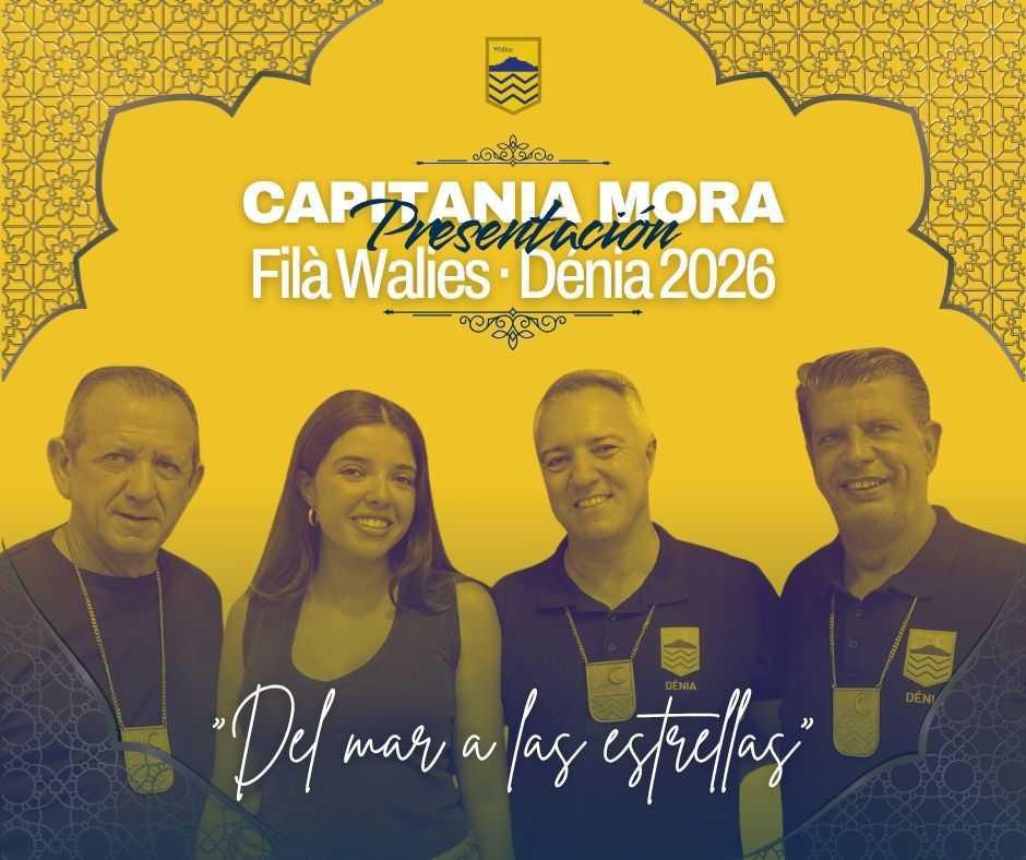 La Filà Walies de Dénia presenta su X Capitanía Mora "Del mar a las estrellas"