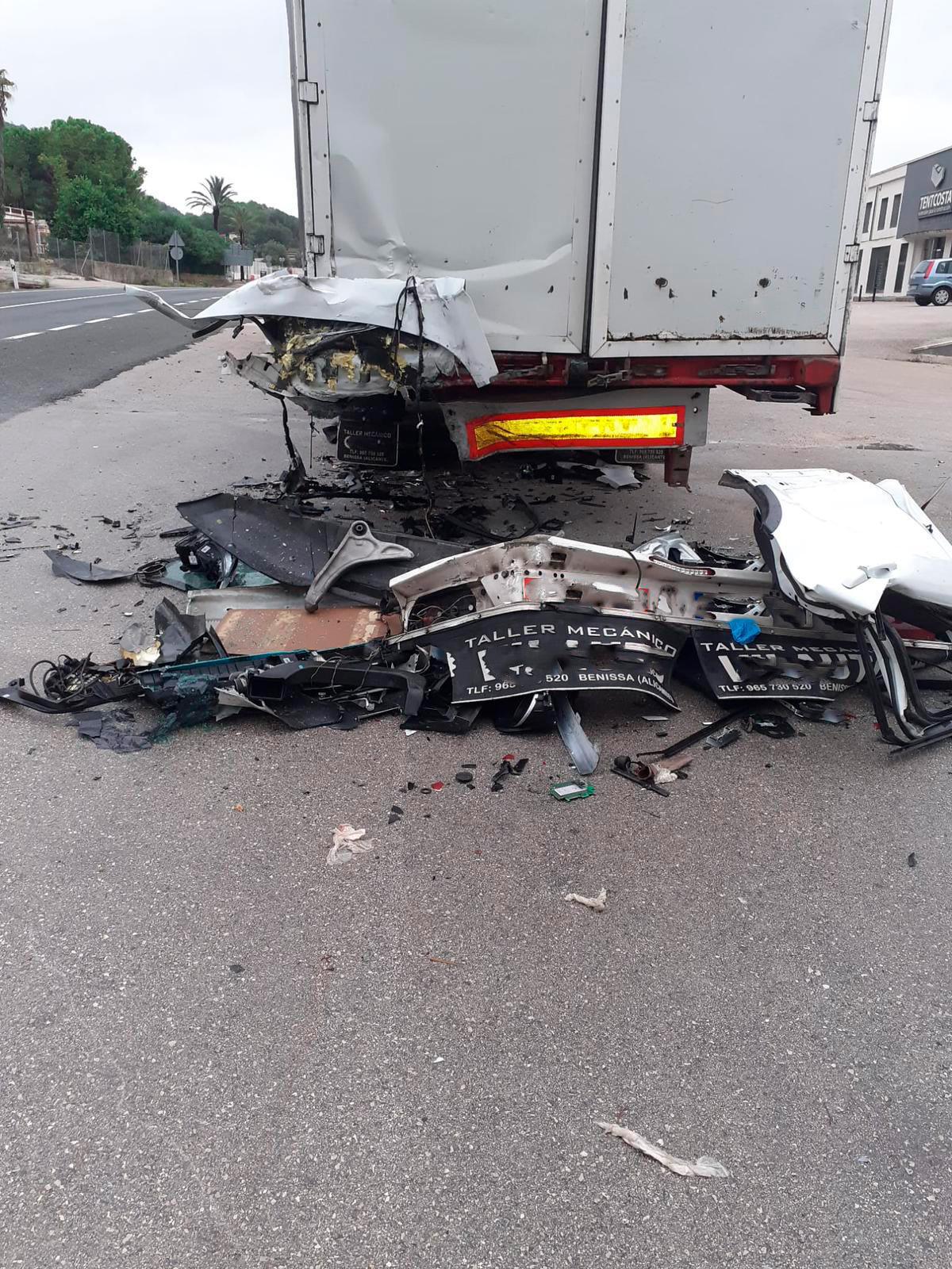 Accidente mortal de un joven en Pedreguer