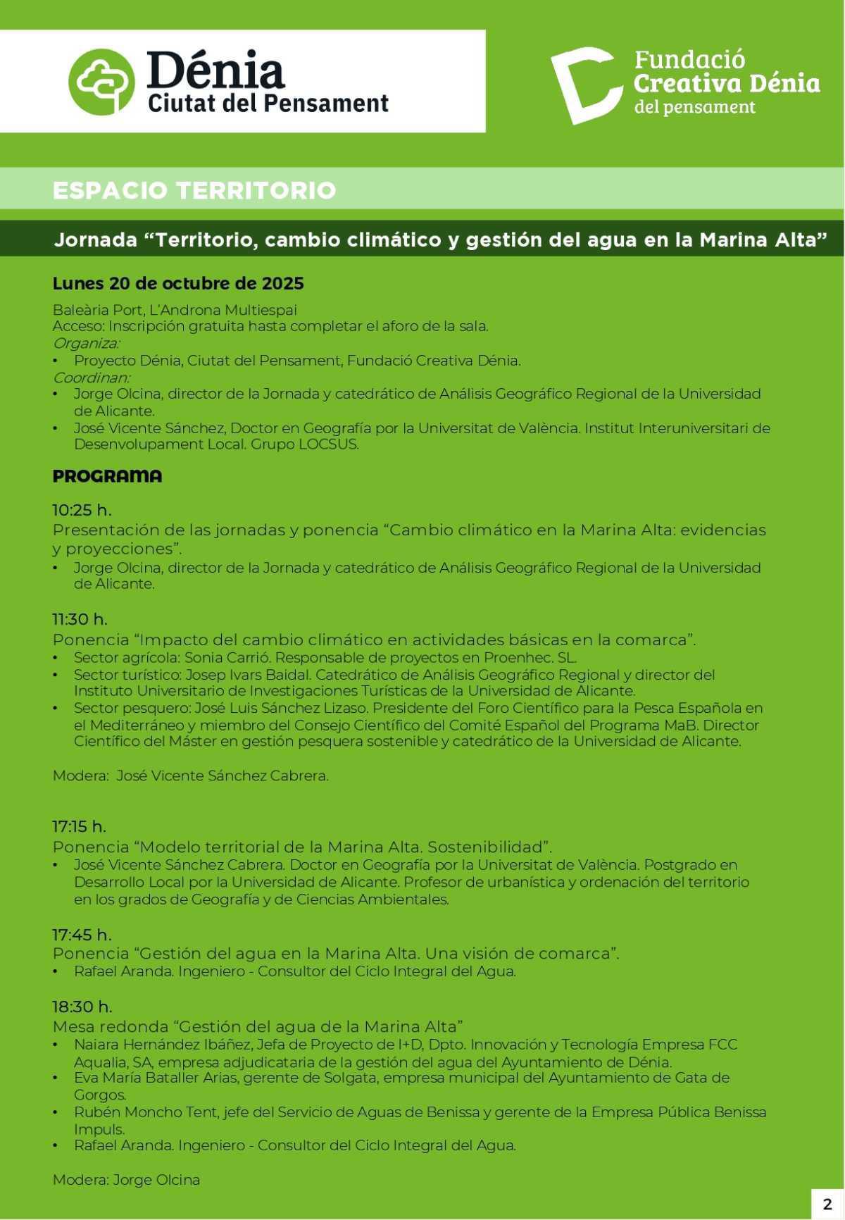 ‘Dénia, Ciutat del Pensament’ invita a la reflexión sobre territorio, sociedad, arte, empresa y humanidades ‘Dénia, Ciutat del Pensament’ invita a la reflexión sobre territorio, sociedad, arte, empresa y humanidades