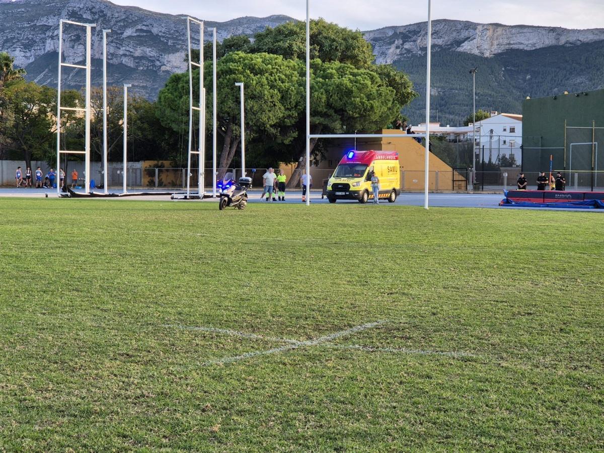 Infarto con buen final en las gradas de la pista de frontenis de Dénia