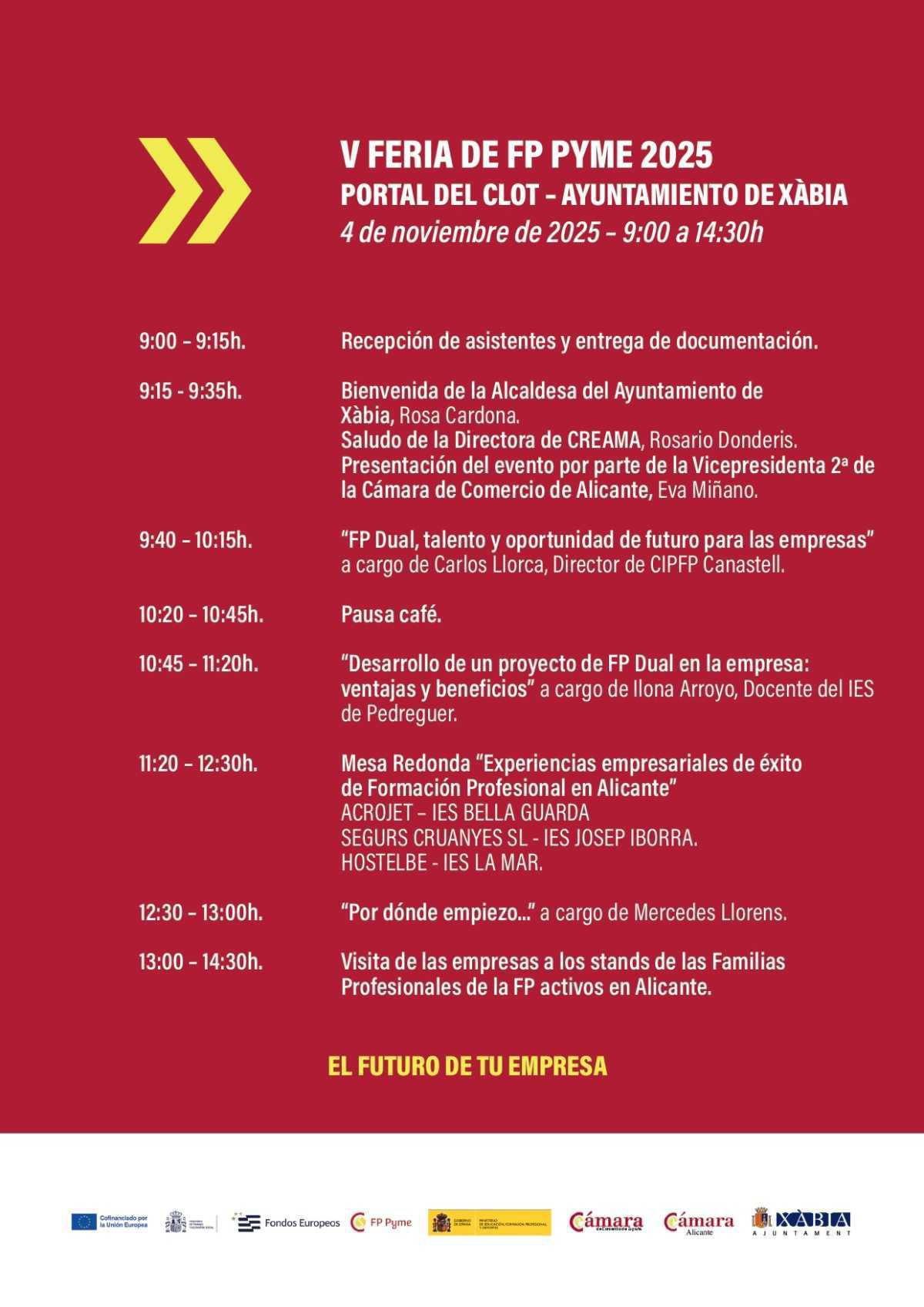 La Feria FP PYME llega a Xàbia para conectar la Formación Profesional con empresas de la Marina Alta La Feria FP PYME llega a Xàbia para conectar la Formación Profesional con empresas de la Marina Alta