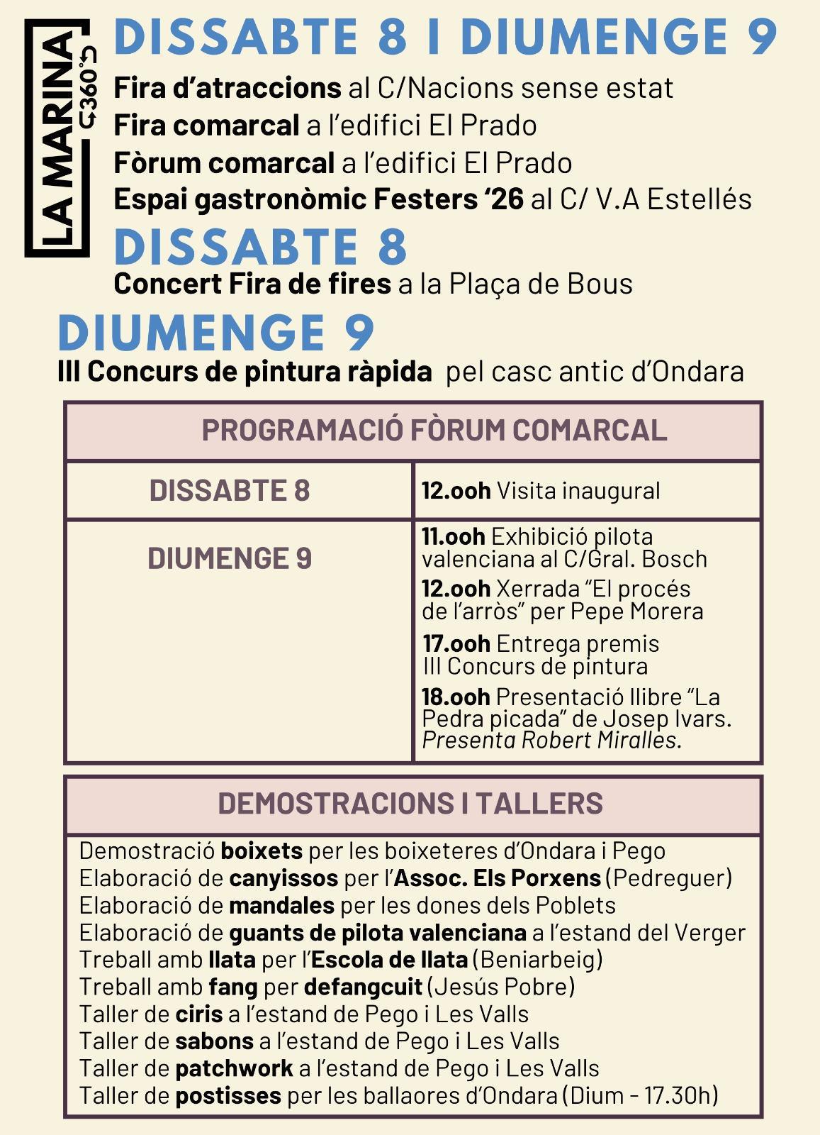 Compte arrere per a que Ondara vibre amb el seua Fira de Fires Compte arrere per a que Ondara vibre amb el seua Fira de Fires