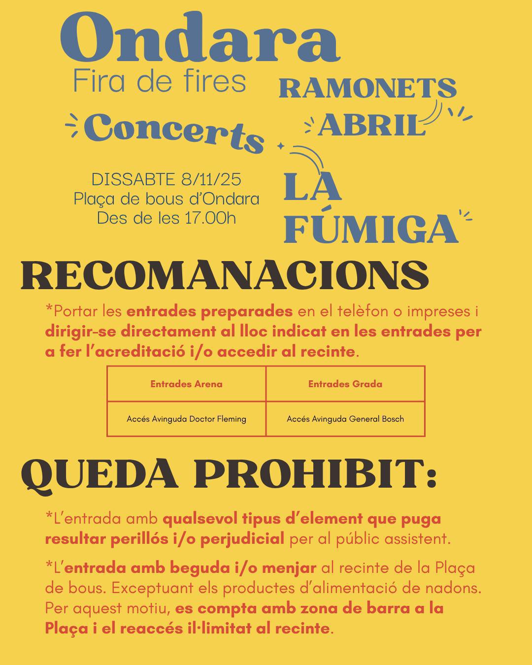 Ondara omplirà de música i festa la seua Fira de Fires amb La Fúmiga, Abril i Ramonets Ondara omplirà de música i festa la seua Fira de Fires amb La Fúmiga, Abril i Ramonets