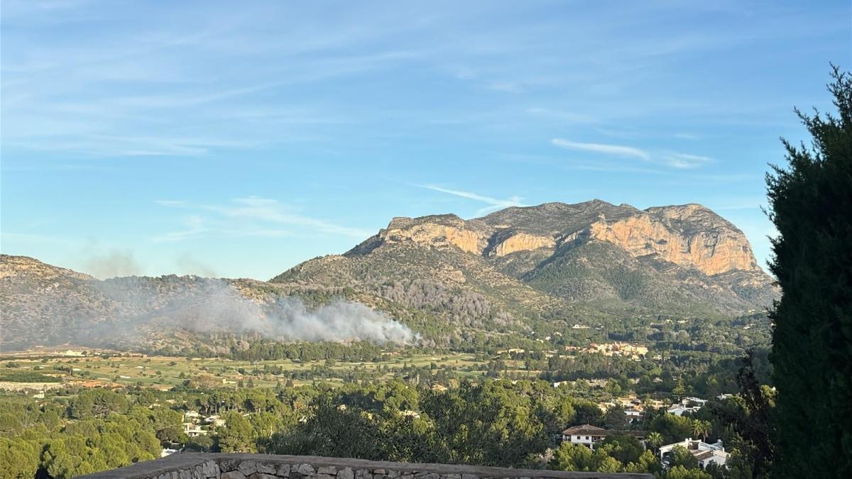 Incendio de arbolado en Dénia moviliza medios terrestres y aéreos Incendio de arbolado en Dénia moviliza medios terrestres y aéreos