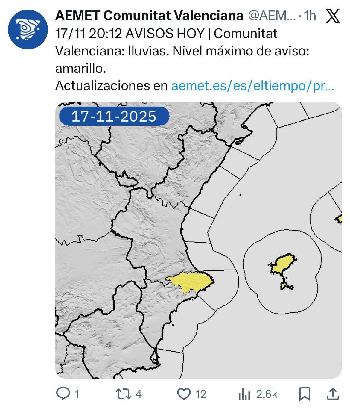 La Marina Alta sufre una fuerte granizada inesperada mientras AEMET activa la alerta cuando la tormenta ya estaba encima La Marina Alta sufre una fuerte granizada inesperada mientras AEMET activa la alerta cuando la tormenta ya estaba encima