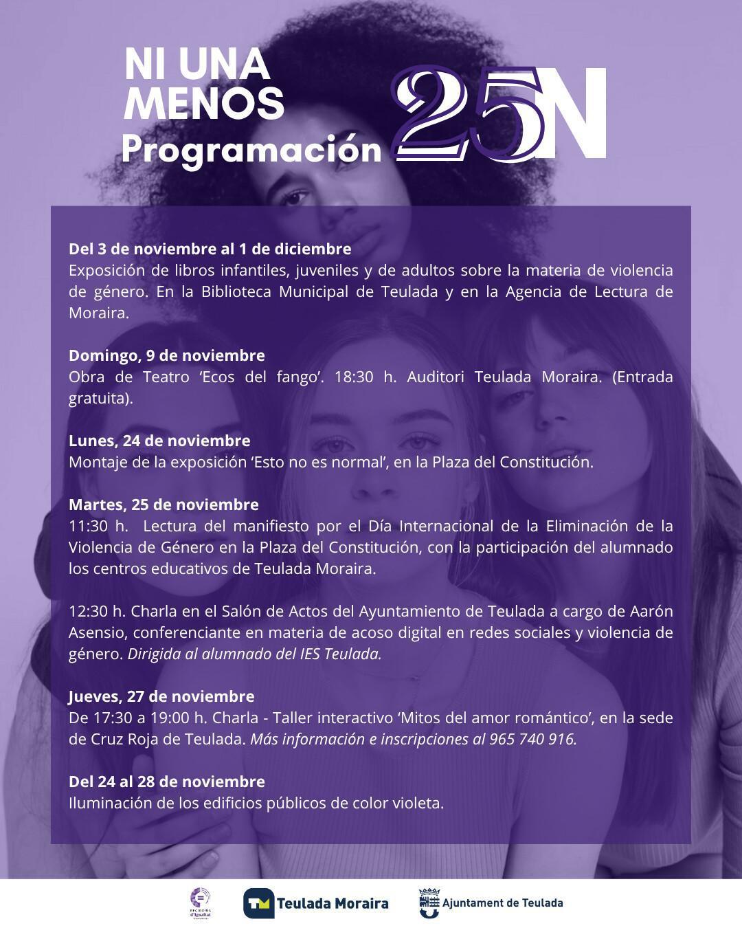 Actos en torno al 25 N en la Marina Alta