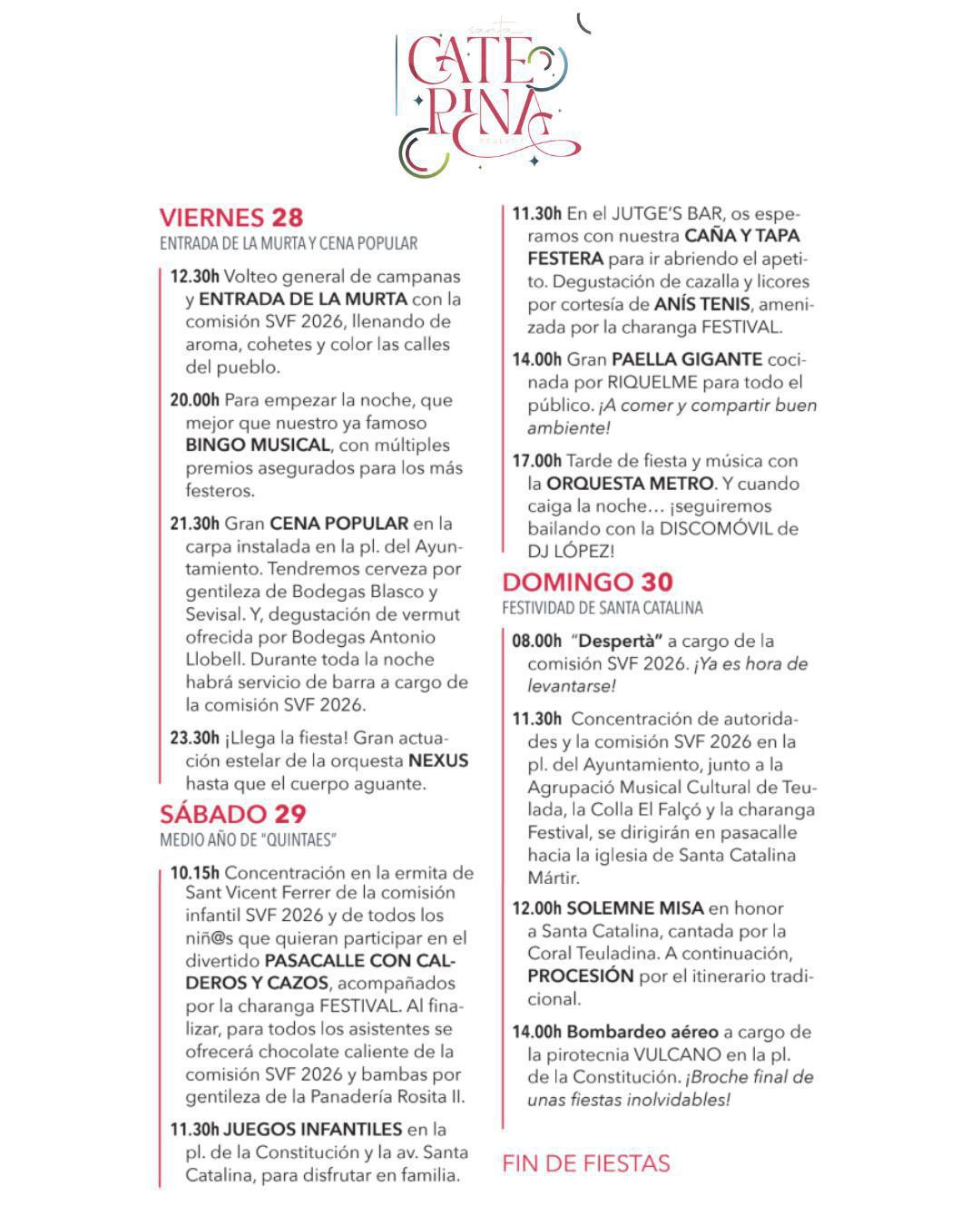 Teulada Moraira se prepara para recibir a Santa Caterina