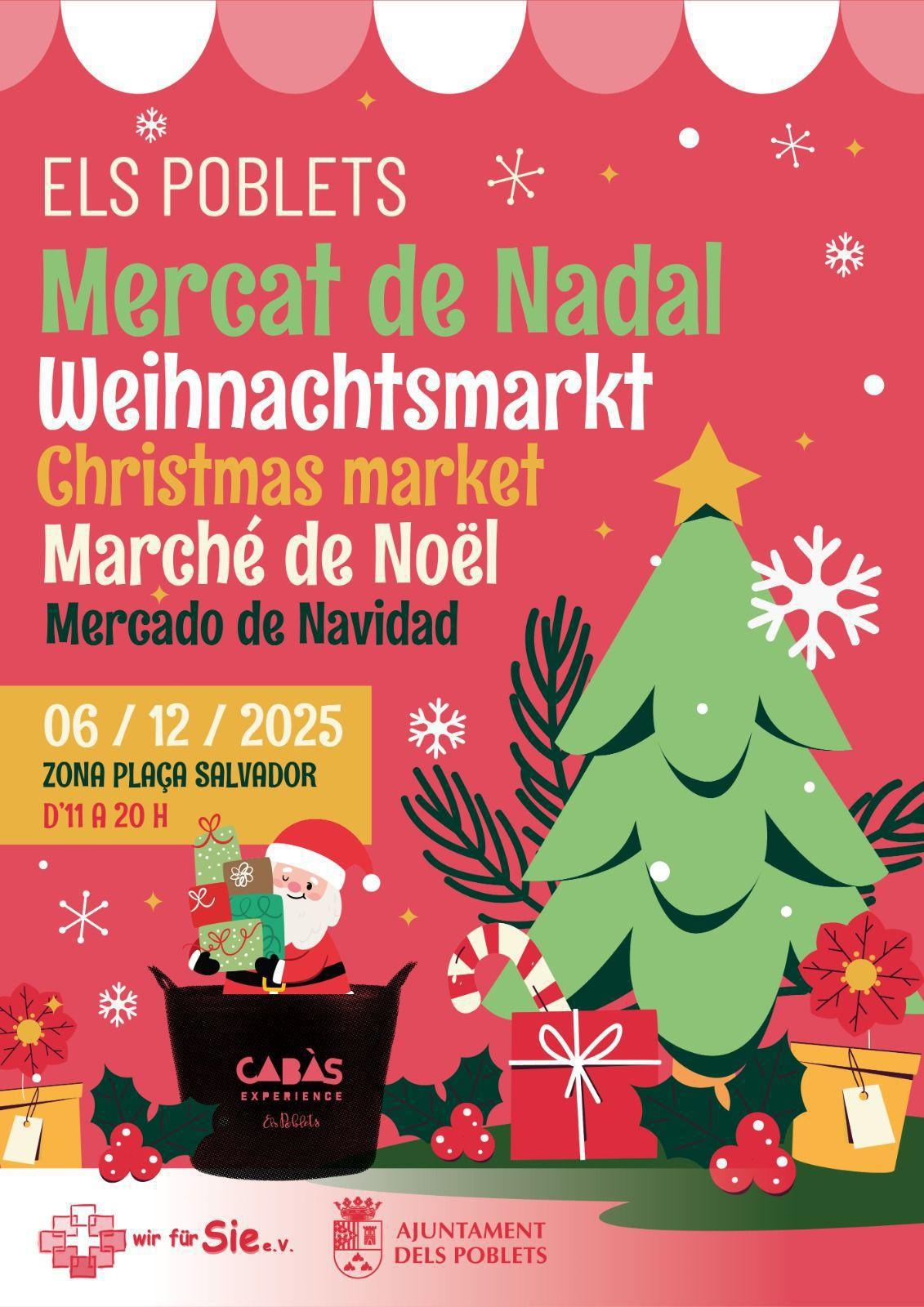 El Pare Noel replegarà les cartes dels xiquets al Mercat de Nadal d'Els Poblets 