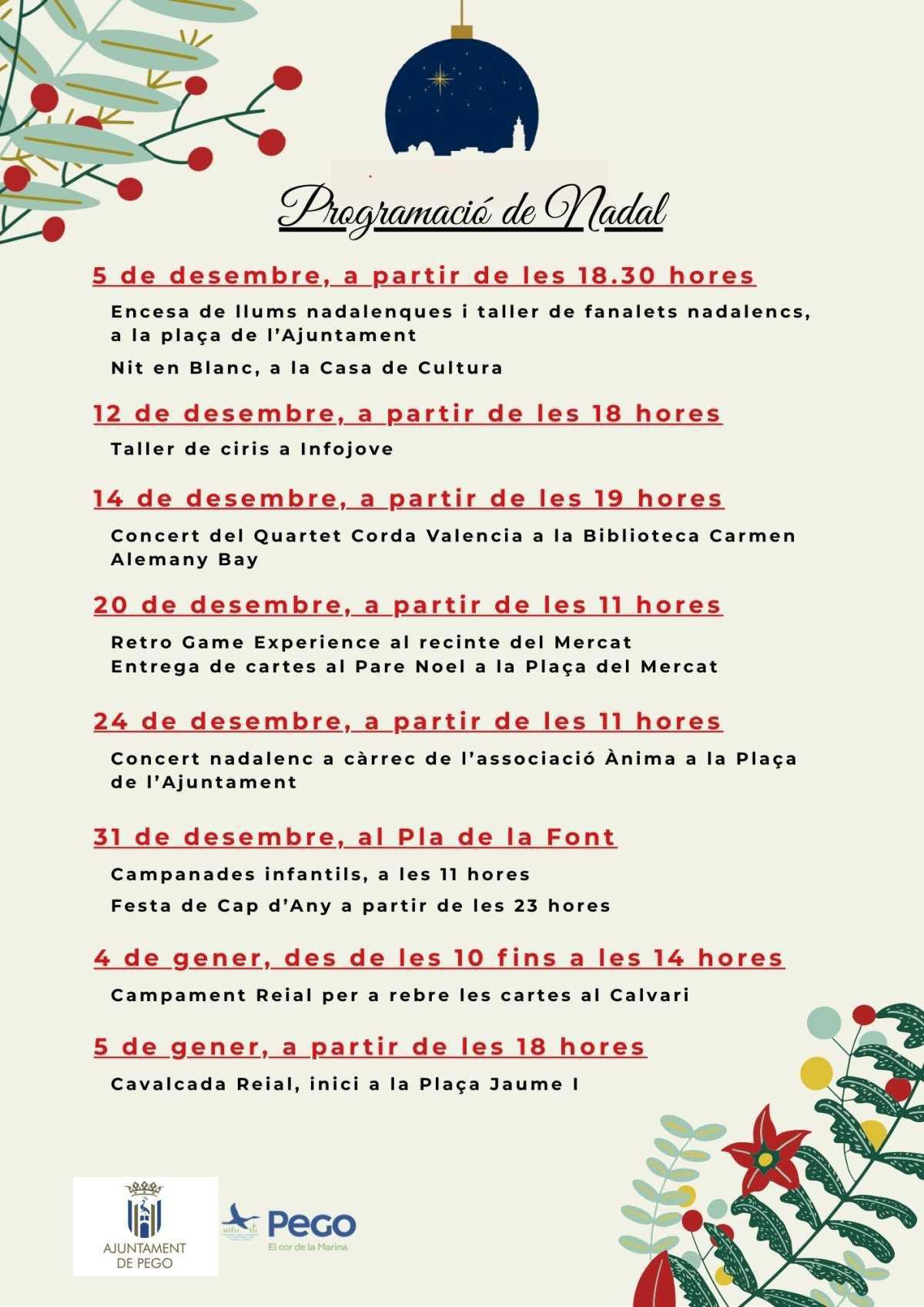 Pego inaugura una Navidad llena de luz y actividades con una amplia programación festiva Pego inaugura una Navidad llena de luz y actividades con una amplia programación festiva