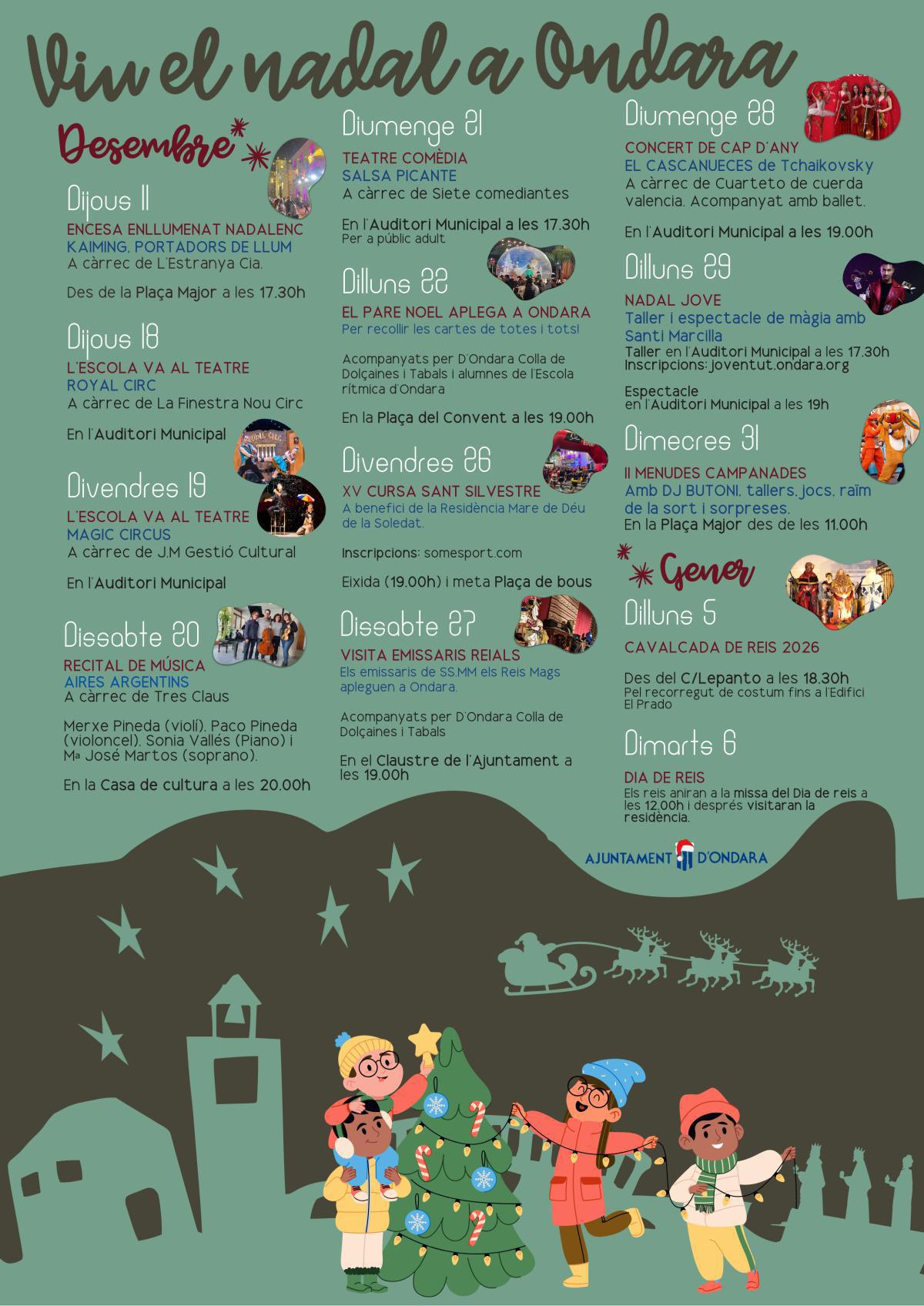 Aplega el Nadal a Ondara amb les Menudes Campanades i la renovació de la il·luminació