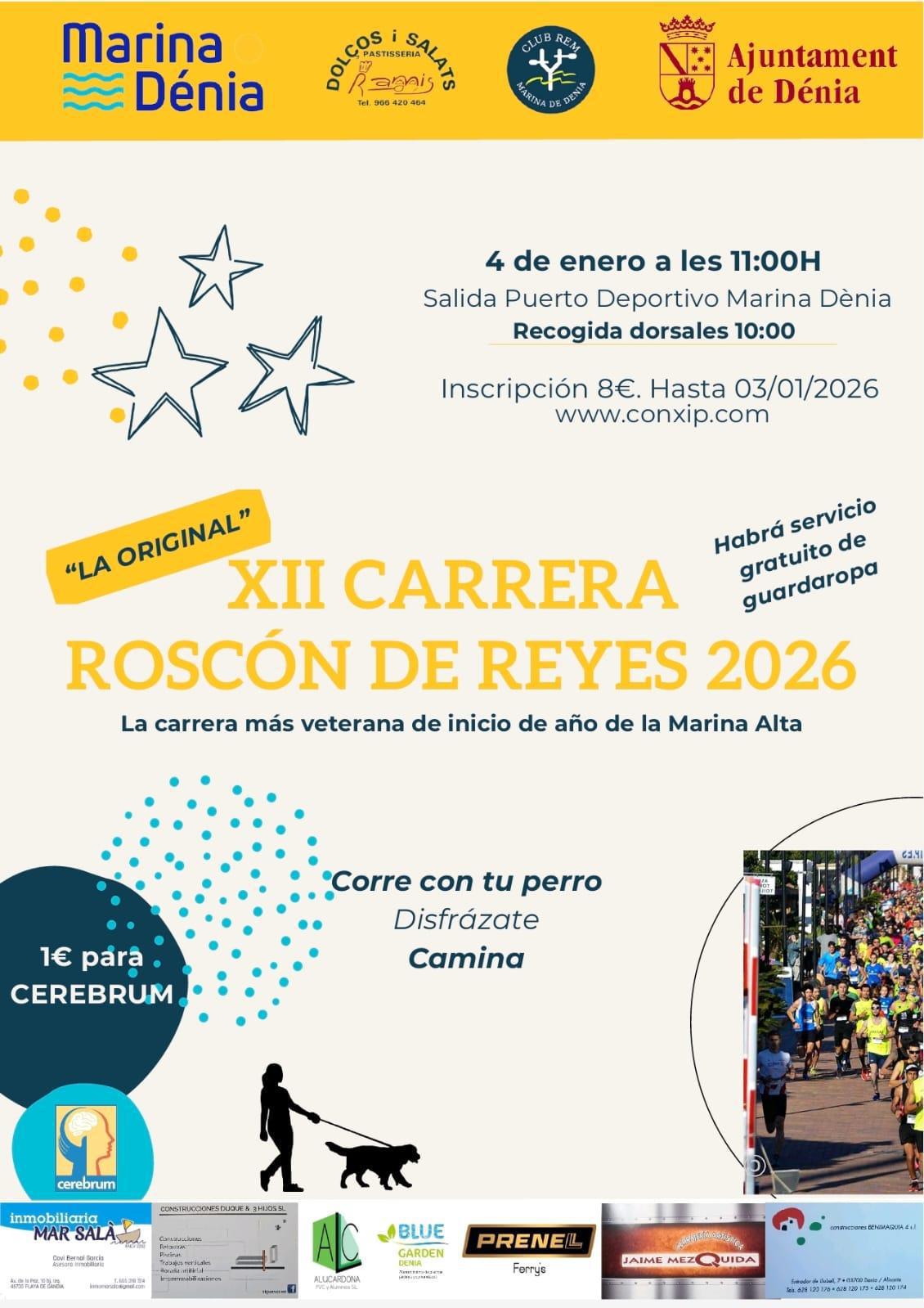 La Carrera Roscón de Reyes Marina Dénia celebrará su XXII edición mañana 4 de enero