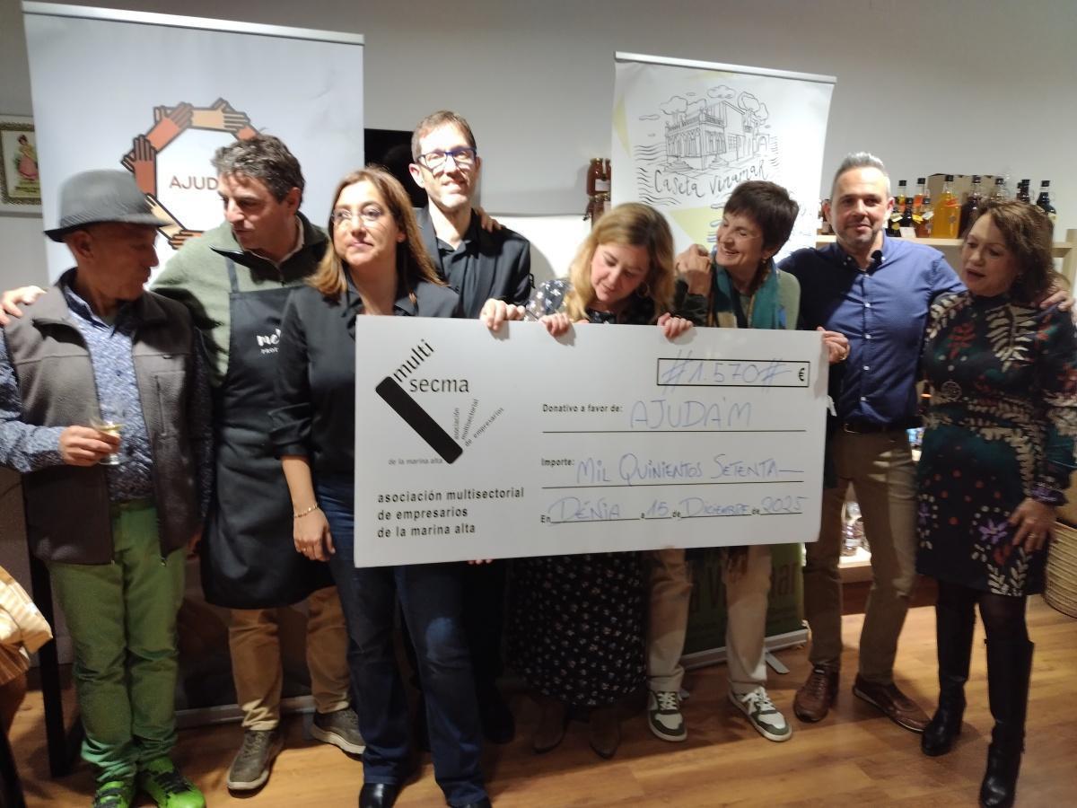 La Cata Solidaria de Multisecma cumple diez ediciones y dona 1.570 € a AJUDA’M