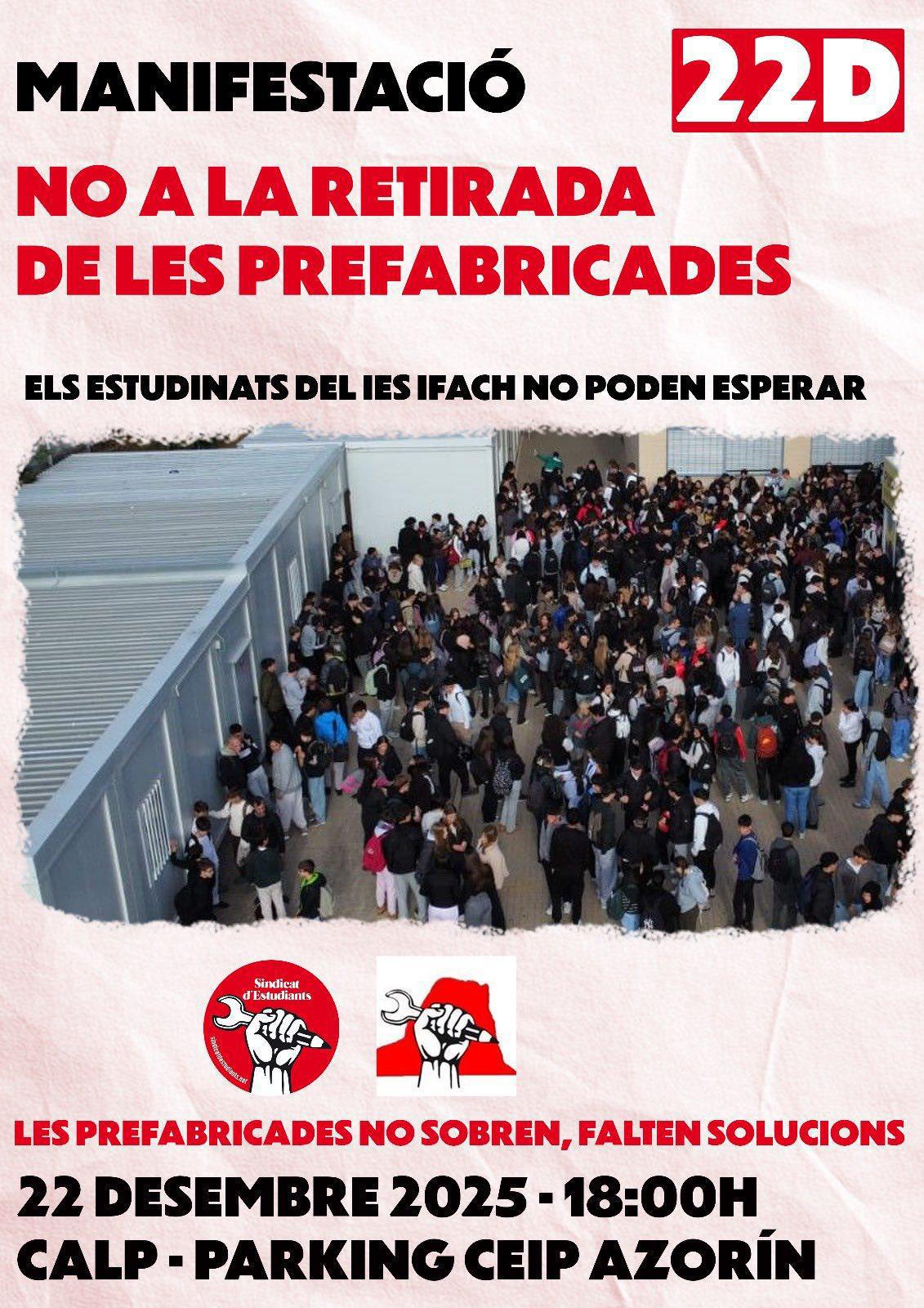 Manifestación por la educación pública en Calp esta tarde de lunes Manifestación por la educación pública en Calp esta tarde de lunes