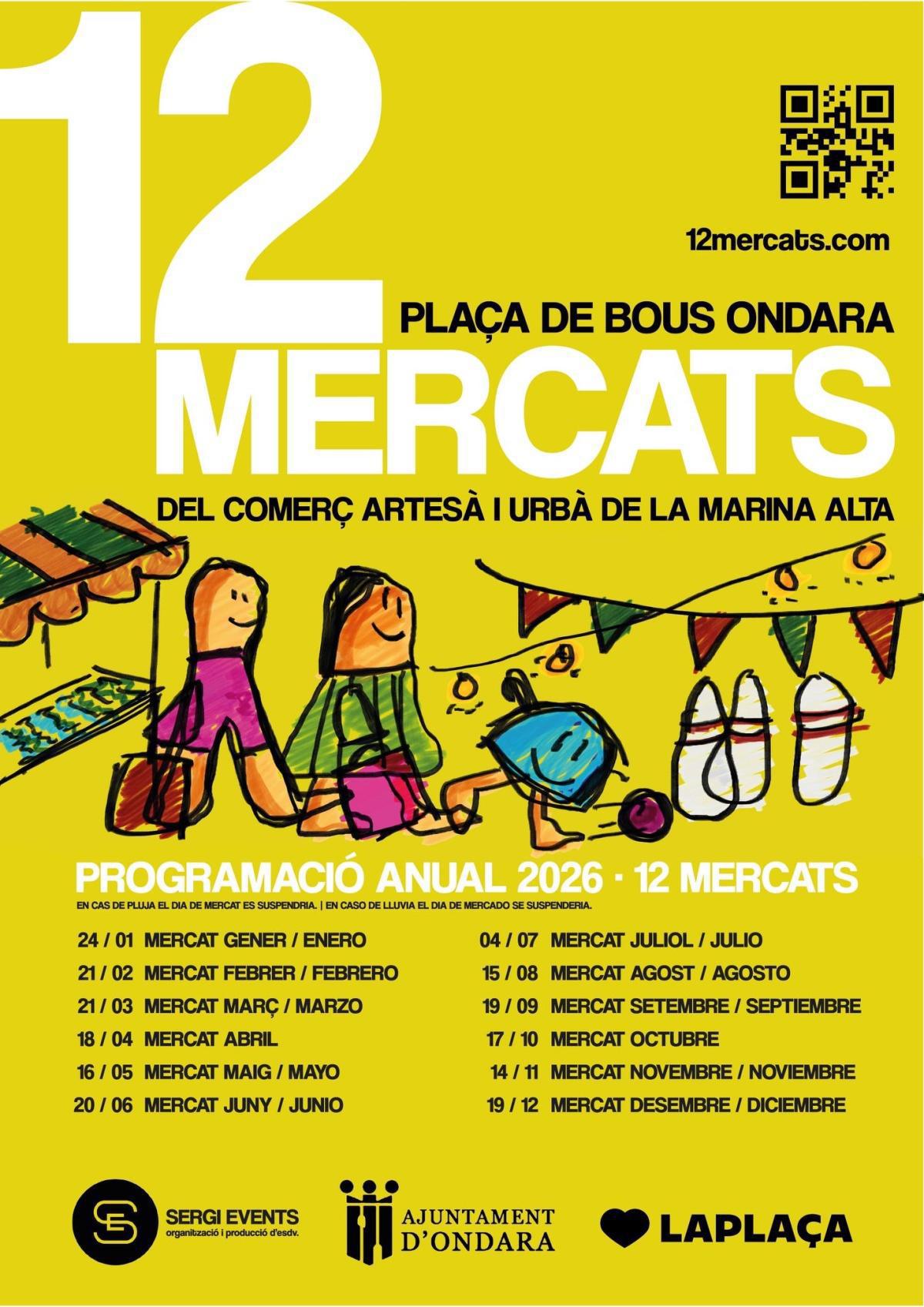 Ondara posa en marxa “12 Mercats” a la Plaça de Bous per fomentar el comerç de proximitat Ondara posa en marxa “12 Mercats” a la Plaça de Bous per fomentar el comerç de proximitat