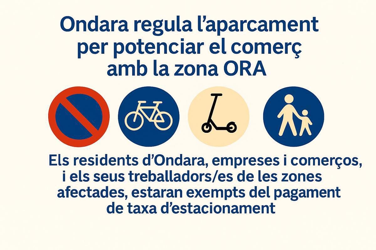 Ondara debatrà una nova Ordenança de Circulació que inclou la implantació de la zona ORA amb exempcions per a residents i treballadors