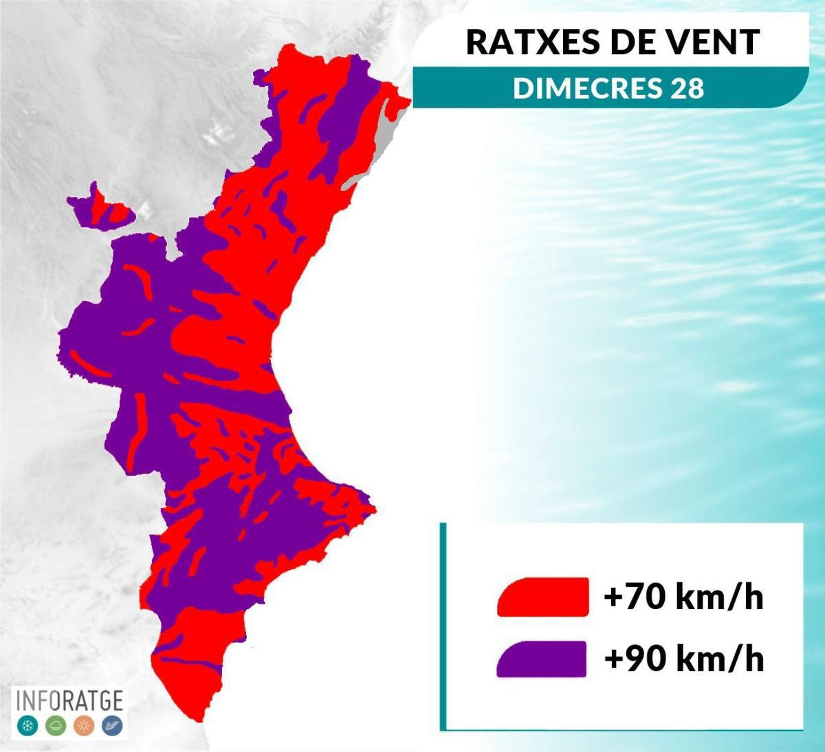 El viento de 90 km/h registra numerosos accidentes en la Marina Alta en plena alerta naranja El viento de 90 km/h registra numerosos accidentes en la Marina Alta en plena alerta naranja