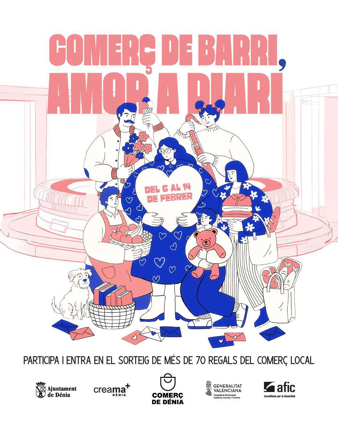 “Comerç de barri, amor a diari”, la iniciativa de Sant Valentí que ompli Dénia de complicitat i compres amb sentiment “Comerç de barri, amor a diari”, la iniciativa de Sant Valentí que ompli Dénia de complicitat i compres amb sentiment