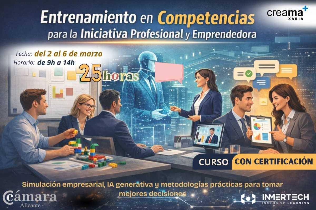 Xàbia acoge un curso gratuito para impulsar la iniciativa profesional y el emprendimiento Xàbia acoge un curso gratuito para impulsar la iniciativa profesional y el emprendimiento